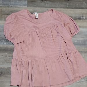 Rose color short sleeve top
